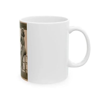 Greta Thyssen #141 - 1 Page & 2 B&W Photos & Captions from Jem Mag. June '58 (Vintage Female Icon) White Coffee Mug - Go Mug Yourself