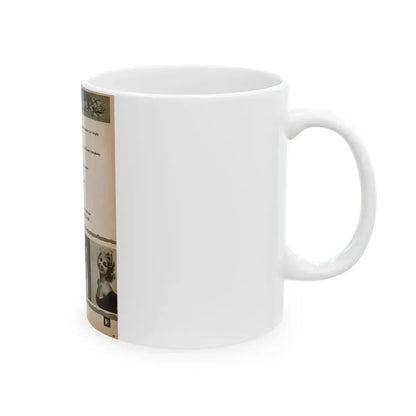Greta Thyssen #142 - 1 Pages & 3 B&W Photos & Captions from Jem Mag. June '58 (Vintage Female Icon) White Coffee Mug - Go Mug Yourself
