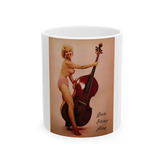 Greta Thyssen #144 - 1 Page & 1 Color Photo from Jem Mag. June '58 (Vintage Female Icon) White Coffee Mug 11oz - Go Mug Yourself