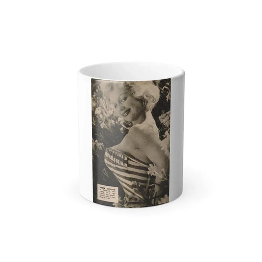 Greta Thyssen #146 - 1 Page, 1 B&W Photo & Caption from PIC Digest Mag. September '58 (Vintage Female Icon) Color Changing Mug 11oz 11oz - Go Mug Yourself