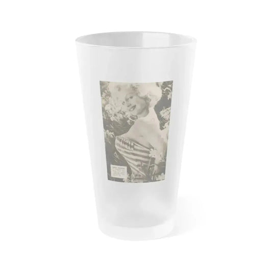 Greta Thyssen #146 - 1 Page, 1 B&W Photo & Caption from PIC Digest Mag. September '58 (Vintage Female Icon) Frosted Pint Glass 16oz 16oz Frosted - Go Mug Yourself