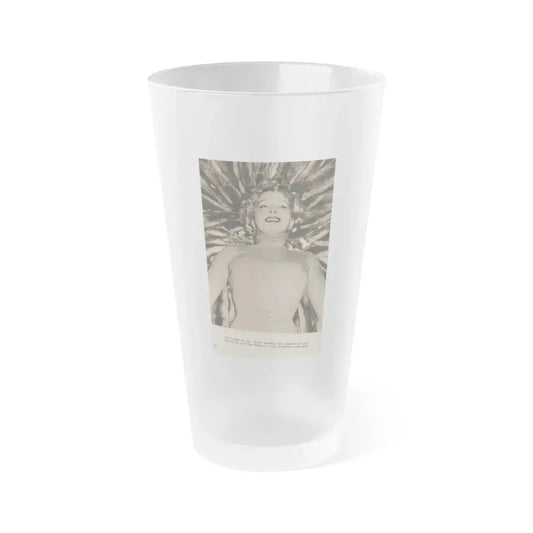 Greta Thyssen #147 - 1 Page, 1 B&W Photo & Caption from PIC Digest Mag. September '58 (Vintage Female Icon) Frosted Pint Glass 16oz 16oz Frosted - Go Mug Yourself