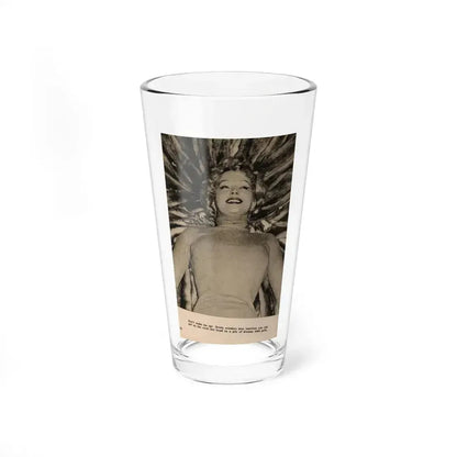 Greta Thyssen #147 - 1 Page, 1 B&W Photo & Caption from PIC Digest Mag. September '58 (Vintage Female Icon) Pint Glass 16oz 16oz - Go Mug Yourself