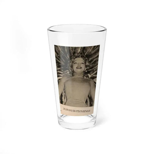 Greta Thyssen #147 - 1 Page, 1 B&W Photo & Caption from PIC Digest Mag. September '58 (Vintage Female Icon) Pint Glass 16oz 16oz - Go Mug Yourself