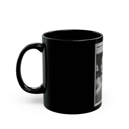 Greta Thyssen #15 - American Beauties Mag. '53 - 2 B&W Photos (Vintage Female Icon) Black Coffee Mug - Go Mug Yourself