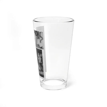 Greta Thyssen #15 - American Beauties Mag. '53 - 2 B&W Photos (Vintage Female Icon) Pint Glass 16oz - Go Mug Yourself
