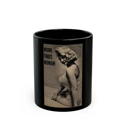 Greta Thyssen #156 - Pages 1 of 5 with, 1 B&W Photo from Xcitement Digest Mag. June '57 (Vintage Female Icon) Black Coffee Mug 11oz - Go Mug Yourself