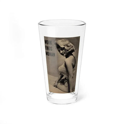 Greta Thyssen #156 - Pages 1 of 5 with, 1 B&W Photo from Xcitement Digest Mag. June '57 (Vintage Female Icon) Pint Glass 16oz 16oz - Go Mug Yourself