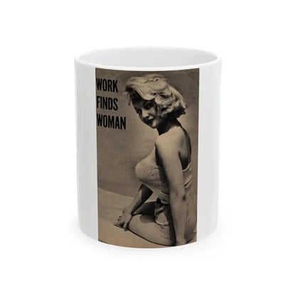 Greta Thyssen #156 - Pages 1 of 5 with, 1 B&W Photo from Xcitement Digest Mag. June '57 (Vintage Female Icon) White Coffee Mug 11oz - Go Mug Yourself