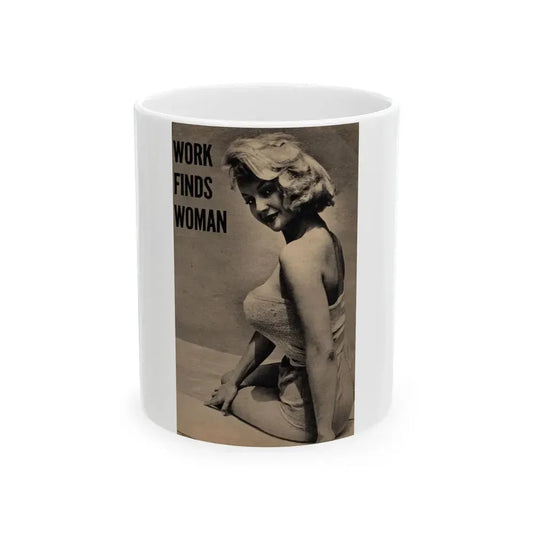 Greta Thyssen #156 - Pages 1 of 5 with, 1 B&W Photo from Xcitement Digest Mag. June '57 (Vintage Female Icon) White Coffee Mug 11oz - Go Mug Yourself