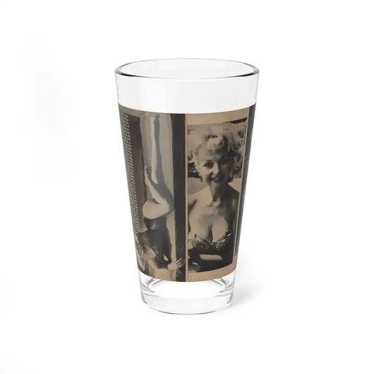 Greta Thyssen #157 - Pages 2 & 3 of 5 with, 3 B&W Photos & Article from Xcitement Digest Mag. June '57 (Vintage Female Icon) Pint Glass 16oz 16oz - Go Mug Yourself