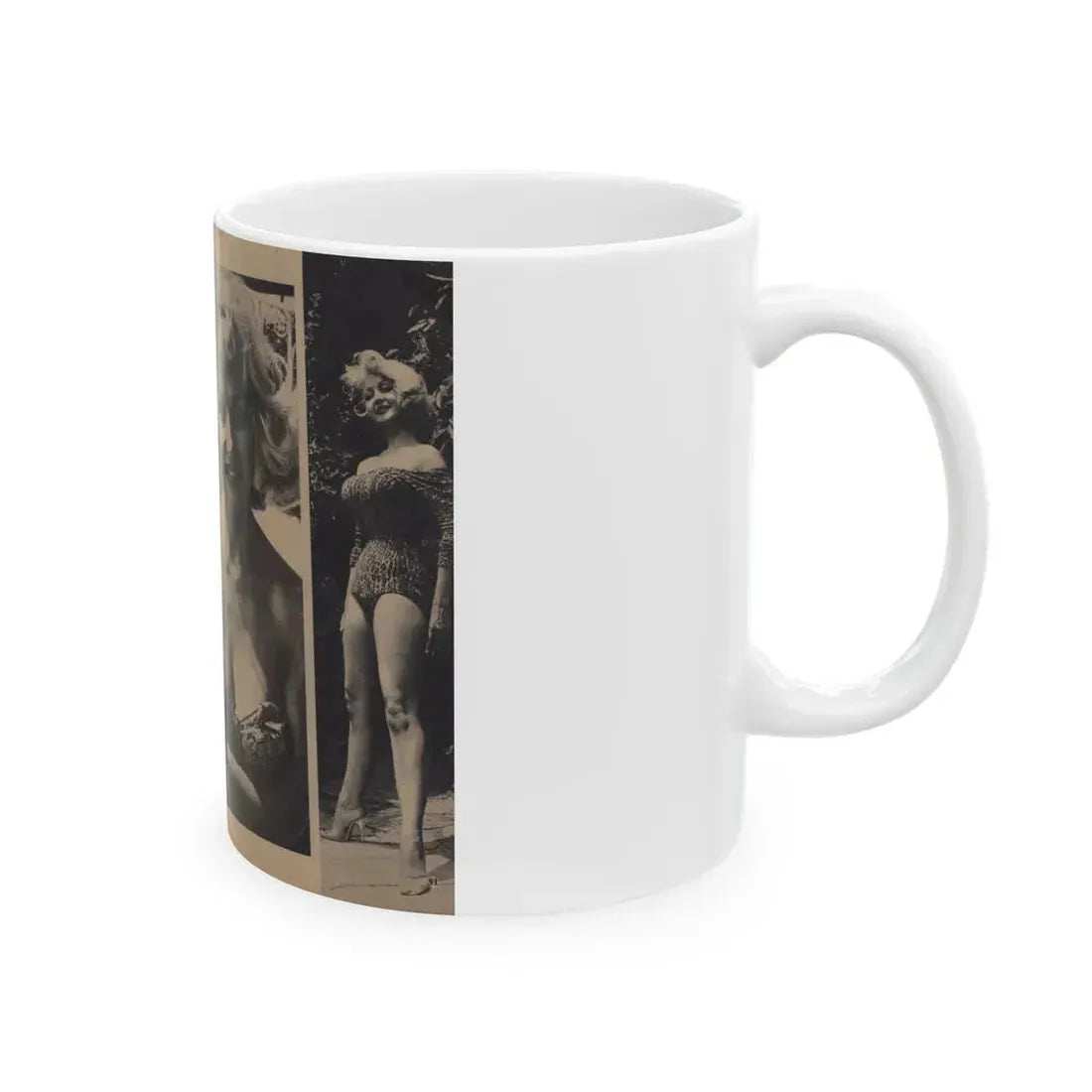 Greta Thyssen #157 - Pages 2 & 3 of 5 with, 3 B&W Photos & Article from Xcitement Digest Mag. June '57 (Vintage Female Icon) White Coffee Mug - Go Mug Yourself