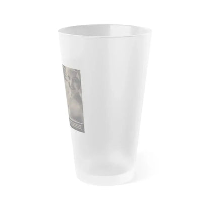 Greta Thyssen #159 - Pages 4 & 5 of 5 with, 5 B&W Photos & Caption from Xcitement Digest Mag. June '57 (Vintage Female Icon) Frosted Pint Glass 16oz - Go Mug Yourself