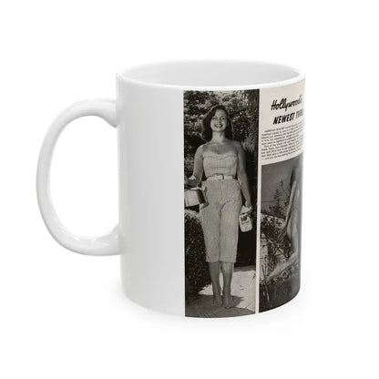 Greta Thyssen #16 - American Beauties Mag. '53 - 2 Pages with, 5 B&W Photos (Vintage Female Icon) White Coffee Mug - Go Mug Yourself