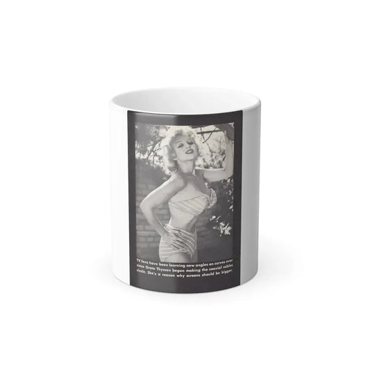Greta Thyssen #160 - 1 Full Page B&W Photo on Page 38 from BOLD Pocket Mag. Feb. '59 (Vintage Female Icon) Color Changing Mug 11oz 11oz - Go Mug Yourself