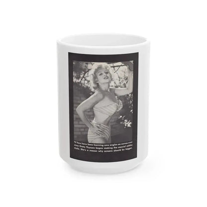 Greta Thyssen #160 - 1 Full Page B&W Photo on Page 38 from BOLD Pocket Mag. Feb. '59 (Vintage Female Icon) White Coffee Mug 15oz - Go Mug Yourself