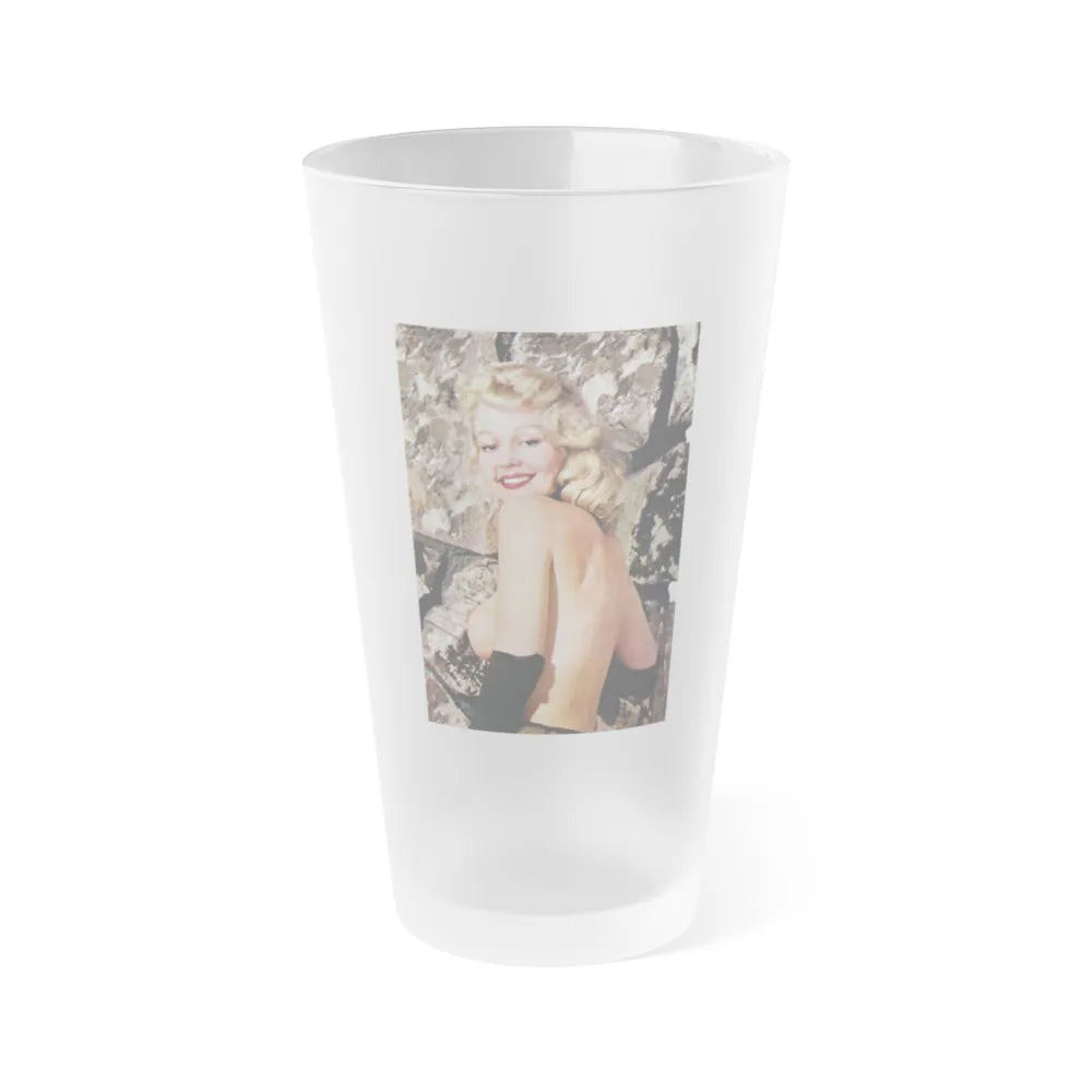 Greta Thyssen #27 - Topless (Vintage Female Icon) Frosted Pint Glass 16oz-16oz-Frosted-Go Mug Yourself