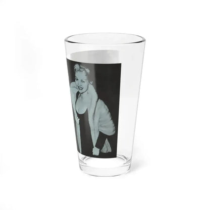 Greta Thyssen #42 - Pose! Pocket Mag. July '58 - 2 B&W Photos & Caption (Vintage Female Icon) Pint Glass 16oz - Go Mug Yourself