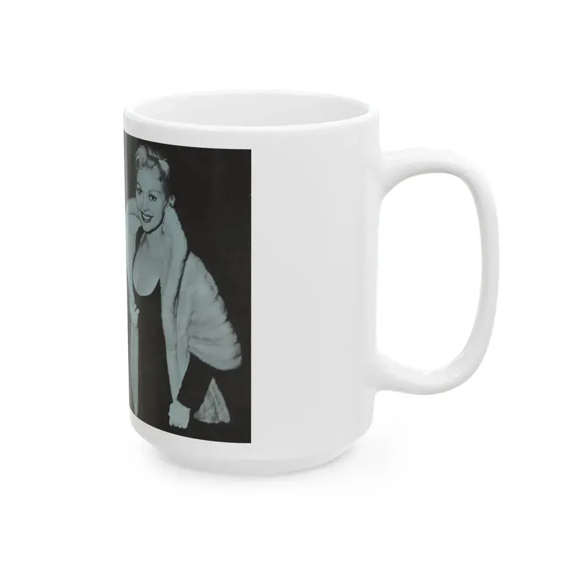 Greta Thyssen #42 - Pose! Pocket Mag. July '58 - 2 B&W Photos & Caption (Vintage Female Icon) White Coffee Mug - Go Mug Yourself