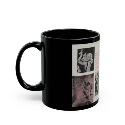 Greta Thyssen #43 - Pose! Pocket Mag. July '58 - 4 B&W Photos & Caption (Vintage Female Icon) Black Coffee Mug - Go Mug Yourself