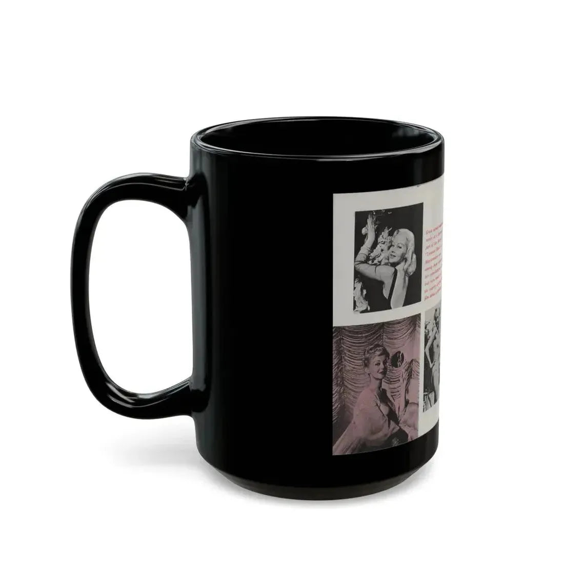 Greta Thyssen #43 - Pose! Pocket Mag. July '58 - 4 B&W Photos & Caption (Vintage Female Icon) Black Coffee Mug - Go Mug Yourself
