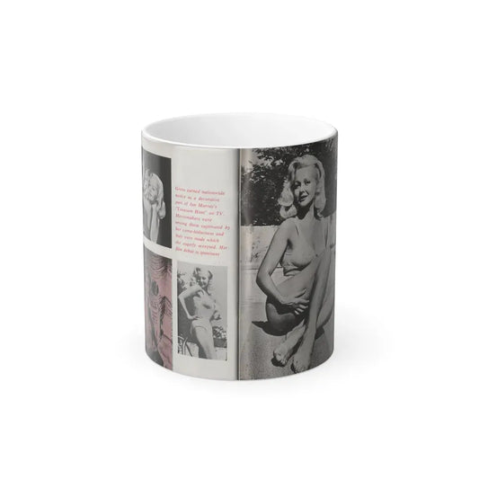 Greta Thyssen #43 - Pose! Pocket Mag. July '58 - 4 B&W Photos & Caption (Vintage Female Icon) Color Changing Mug 11oz 11oz - Go Mug Yourself