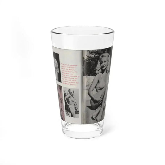 Greta Thyssen #43 - Pose! Pocket Mag. July '58 - 4 B&W Photos & Caption (Vintage Female Icon) Pint Glass 16oz 16oz - Go Mug Yourself