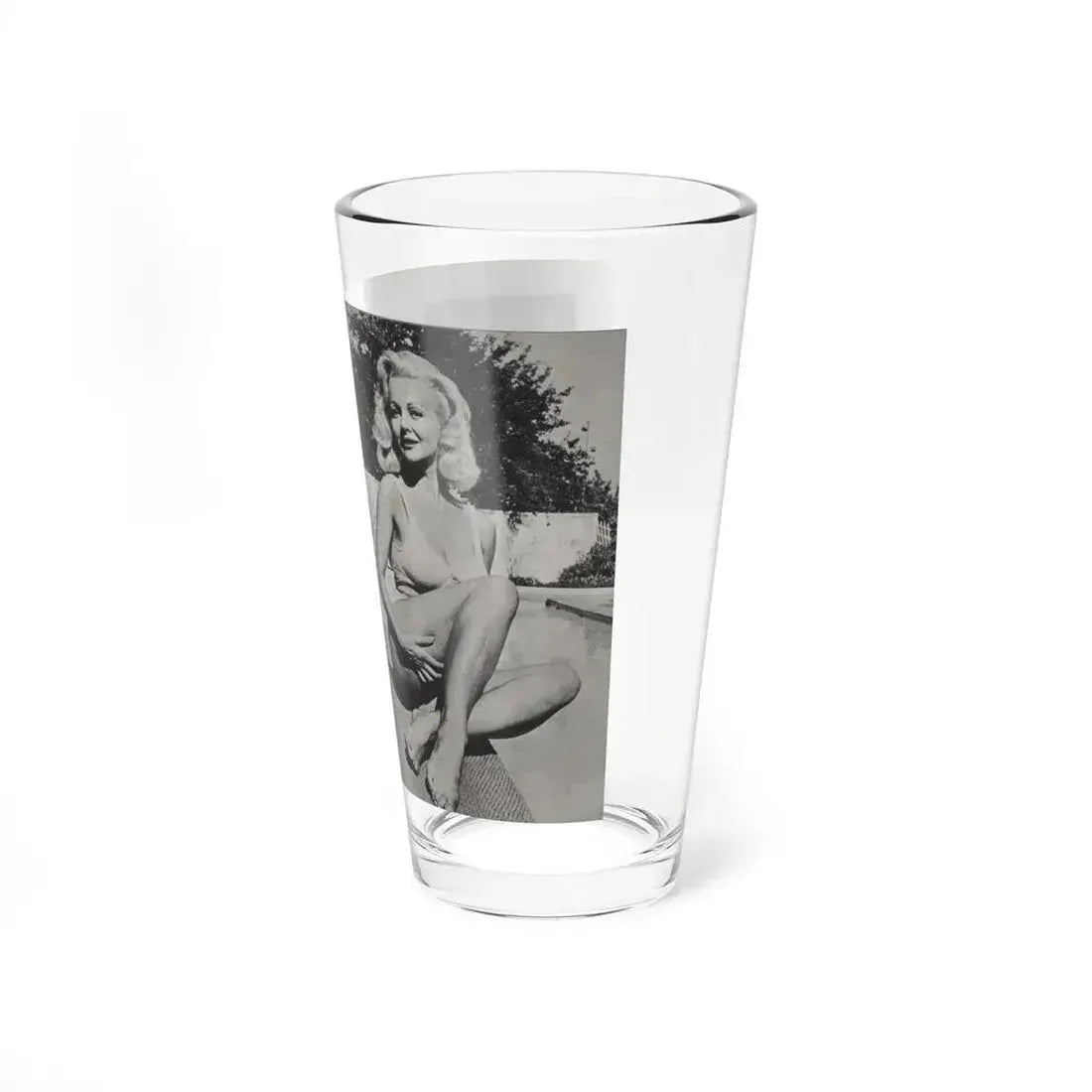 Greta Thyssen #43 - Pose! Pocket Mag. July '58 - 4 B&W Photos & Caption (Vintage Female Icon) Pint Glass 16oz - Go Mug Yourself