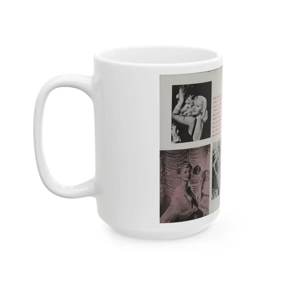 Greta Thyssen #43 - Pose! Pocket Mag. July '58 - 4 B&W Photos & Caption (Vintage Female Icon) White Coffee Mug - Go Mug Yourself