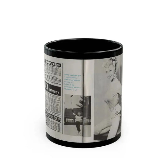 Greta Thyssen #44 - Pose! Pocket Mag. July '58 - 2 B&W Photos & Caption (Vintage Female Icon) Black Coffee Mug 11oz - Go Mug Yourself