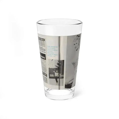 Greta Thyssen #44 - Pose! Pocket Mag. July '58 - 2 B&W Photos & Caption (Vintage Female Icon) Pint Glass 16oz 16oz - Go Mug Yourself