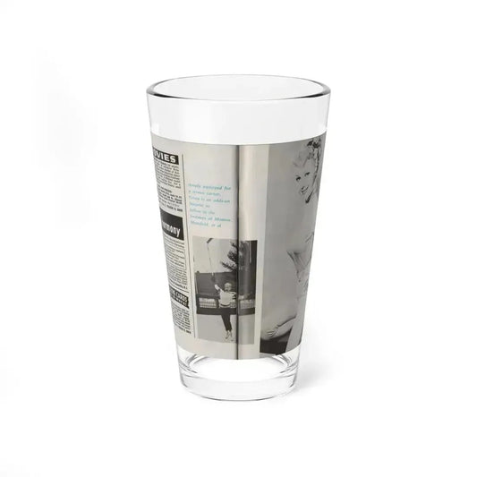 Greta Thyssen #44 - Pose! Pocket Mag. July '58 - 2 B&W Photos & Caption (Vintage Female Icon) Pint Glass 16oz 16oz - Go Mug Yourself