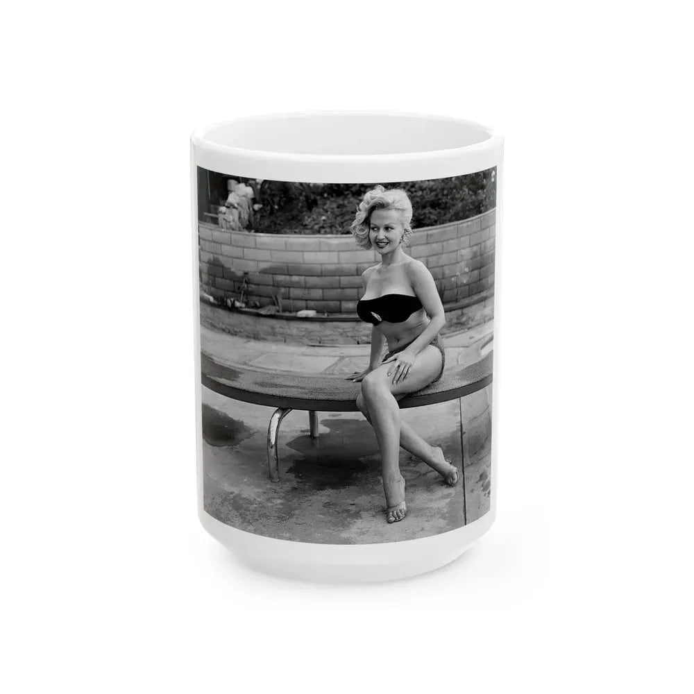 Greta Thyssen #50 (Vintage Female Icon) White Coffee Mug 15oz - Go Mug Yourself