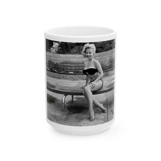 Greta Thyssen #50 (Vintage Female Icon) White Coffee Mug 15oz - Go Mug Yourself