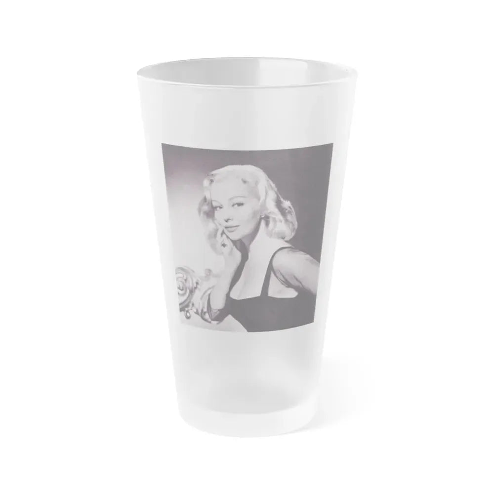 Greta Thyssen #54 (Vintage Female Icon) Frosted Pint Glass 16oz 16oz Frosted - Go Mug Yourself