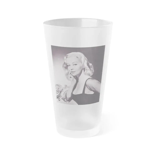 Greta Thyssen #54 (Vintage Female Icon) Frosted Pint Glass 16oz 16oz Frosted - Go Mug Yourself