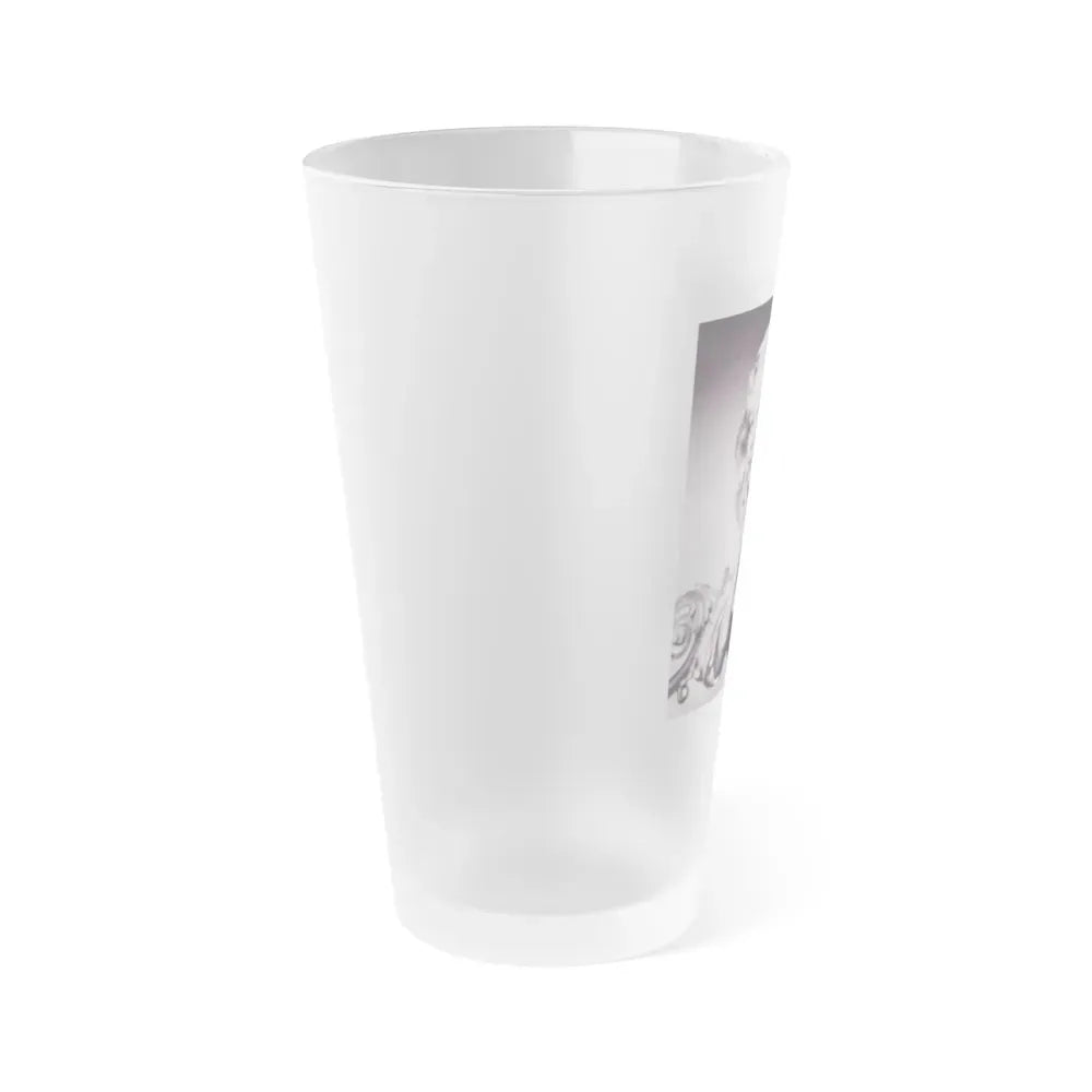 Greta Thyssen #54 (Vintage Female Icon) Frosted Pint Glass 16oz - Go Mug Yourself