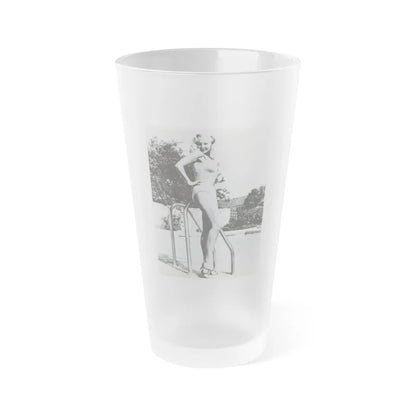 Greta Thyssen #55 (Vintage Female Icon) Frosted Pint Glass 16oz-16oz-Frosted-Go Mug Yourself