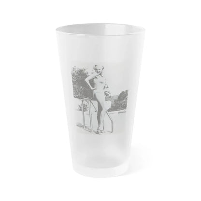 Greta Thyssen #55 (Vintage Female Icon) Frosted Pint Glass 16oz 16oz Frosted - Go Mug Yourself