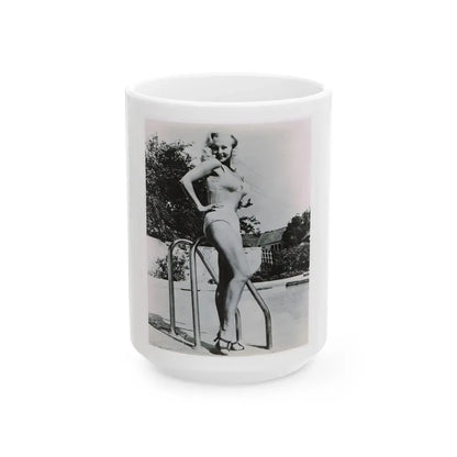 Greta Thyssen #55 (Vintage Female Icon) White Coffee Mug 15oz - Go Mug Yourself