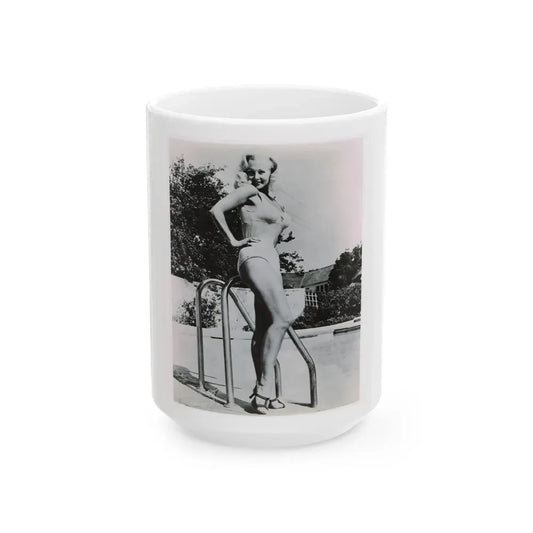 Greta Thyssen #55 (Vintage Female Icon) White Coffee Mug 15oz - Go Mug Yourself