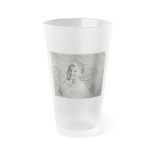 Greta Thyssen #56 (Vintage Female Icon) Frosted Pint Glass 16oz 16oz Frosted - Go Mug Yourself