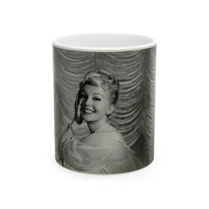 Greta Thyssen #56 (Vintage Female Icon) White Coffee Mug 11oz - Go Mug Yourself