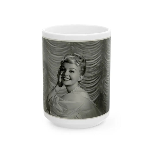 Greta Thyssen #56 (Vintage Female Icon) White Coffee Mug-15oz-Go Mug Yourself