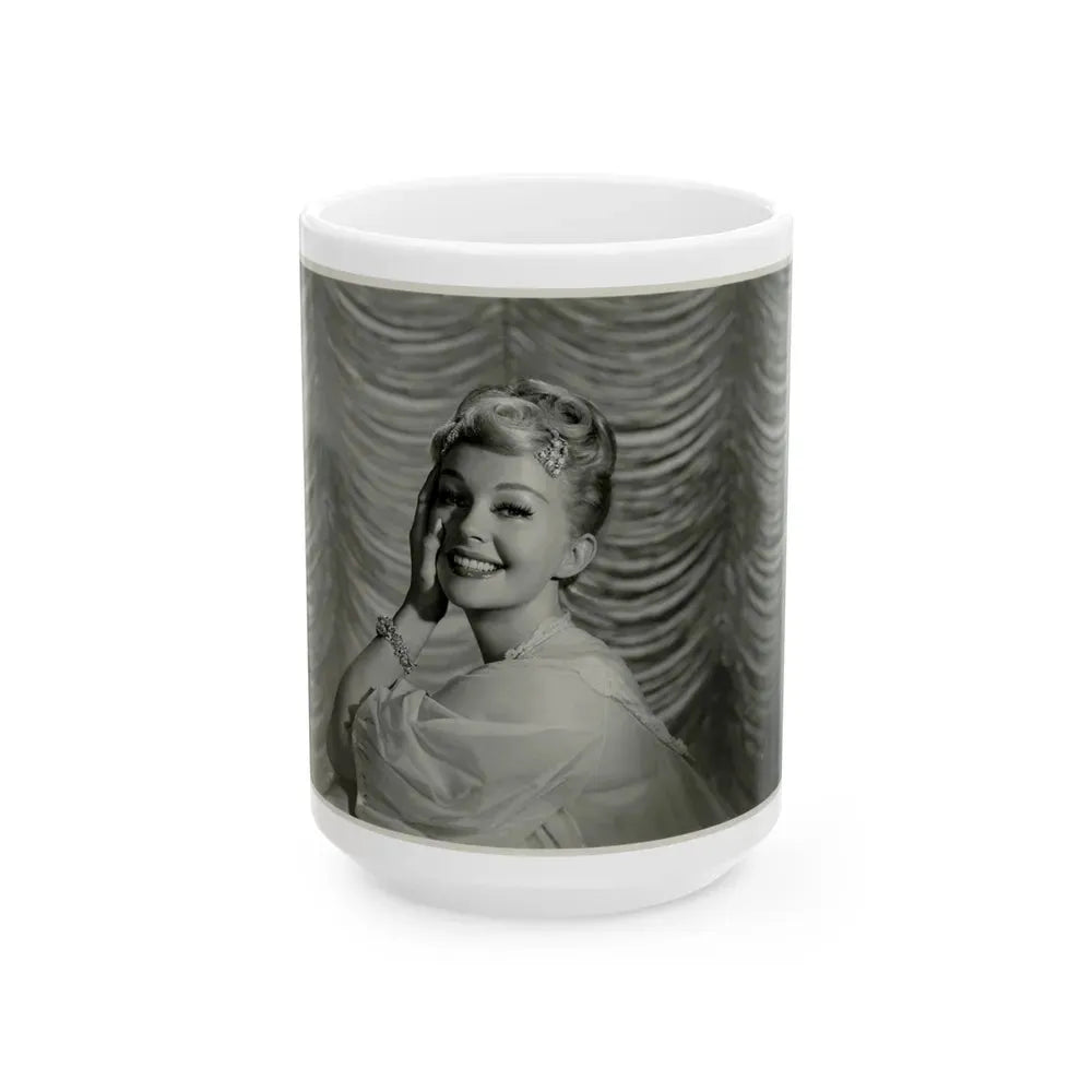 Greta Thyssen #56 (Vintage Female Icon) White Coffee Mug 15oz - Go Mug Yourself