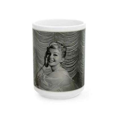 Greta Thyssen #56 (Vintage Female Icon) White Coffee Mug 15oz - Go Mug Yourself