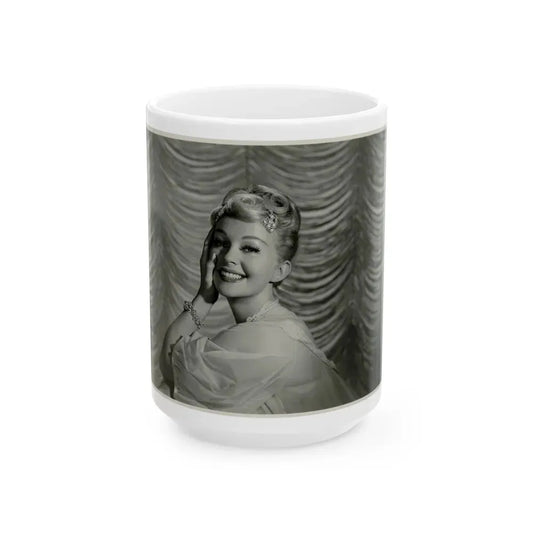 Greta Thyssen #56 (Vintage Female Icon) White Coffee Mug 15oz - Go Mug Yourself