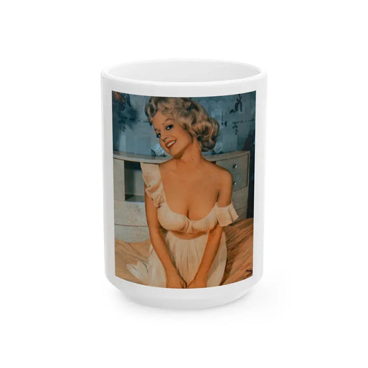 Greta Thyssen #68 (Vintage Female Icon) White Coffee Mug 15oz - Go Mug Yourself