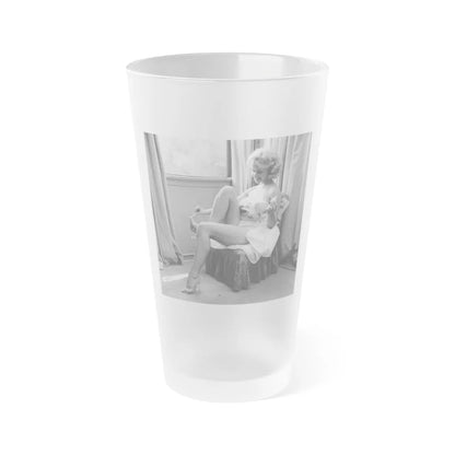 Greta Thyssen #70 (Vintage Female Icon) Frosted Pint Glass 16oz-16oz-Frosted-Go Mug Yourself