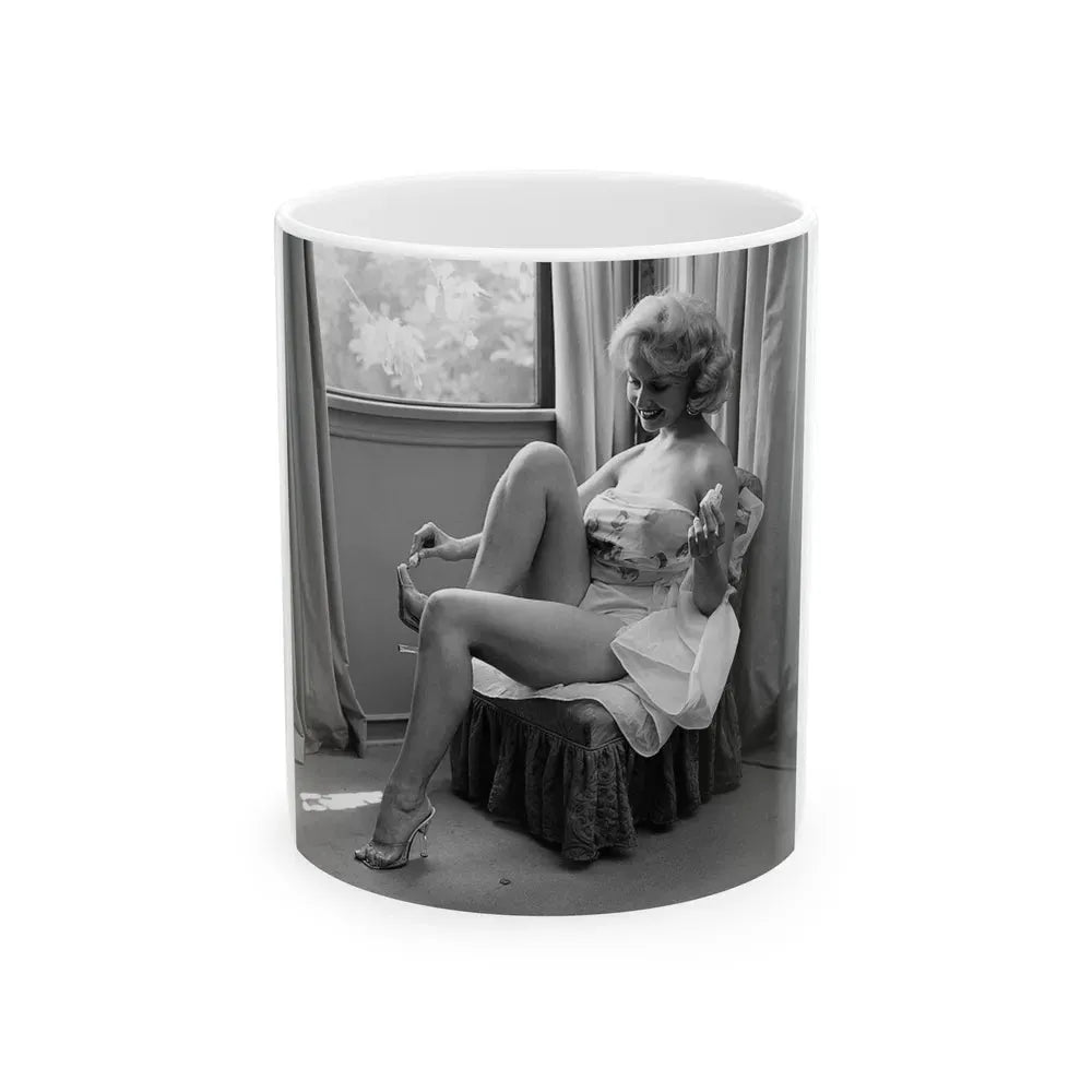 Greta Thyssen #70 (Vintage Female Icon) White Coffee Mug 11oz - Go Mug Yourself